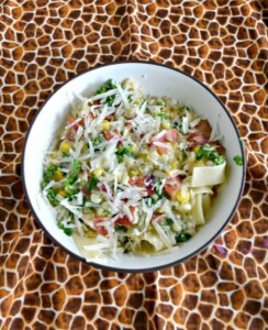 Looking for a delicious summer pasta dish? Check out my fresh Corn Pasta with Bacon and Pecorino Romano