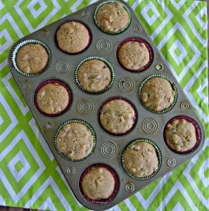 Honey Rhubarb Muffins are great as a snack or for breakfast