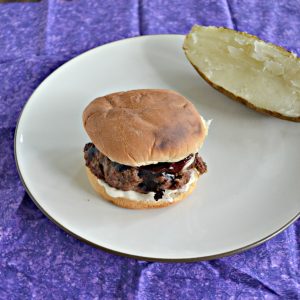 Check out these amazing Burgers with Blueberry BBQ Sauce, Brie, and Lemon Shallot Aioli