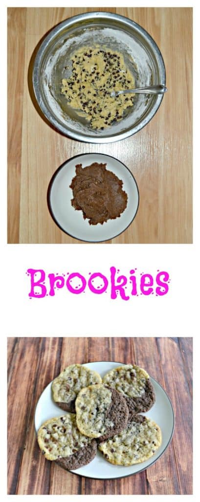 Whip up a batch of chocolate chip cookie dough and brownie dough then put them together in these awesome Brookies!