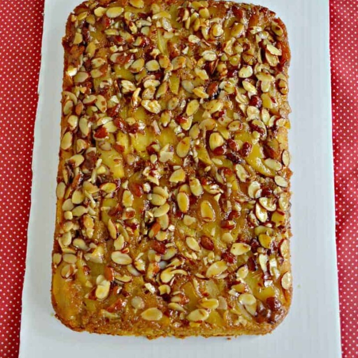 Take a boxed cake mix to another level with this Caramel Apple Upside Down Cake