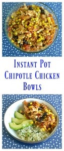 Kids and adults will enjoy these flavorful Instant Pot Chipotle Chicken Bowls!