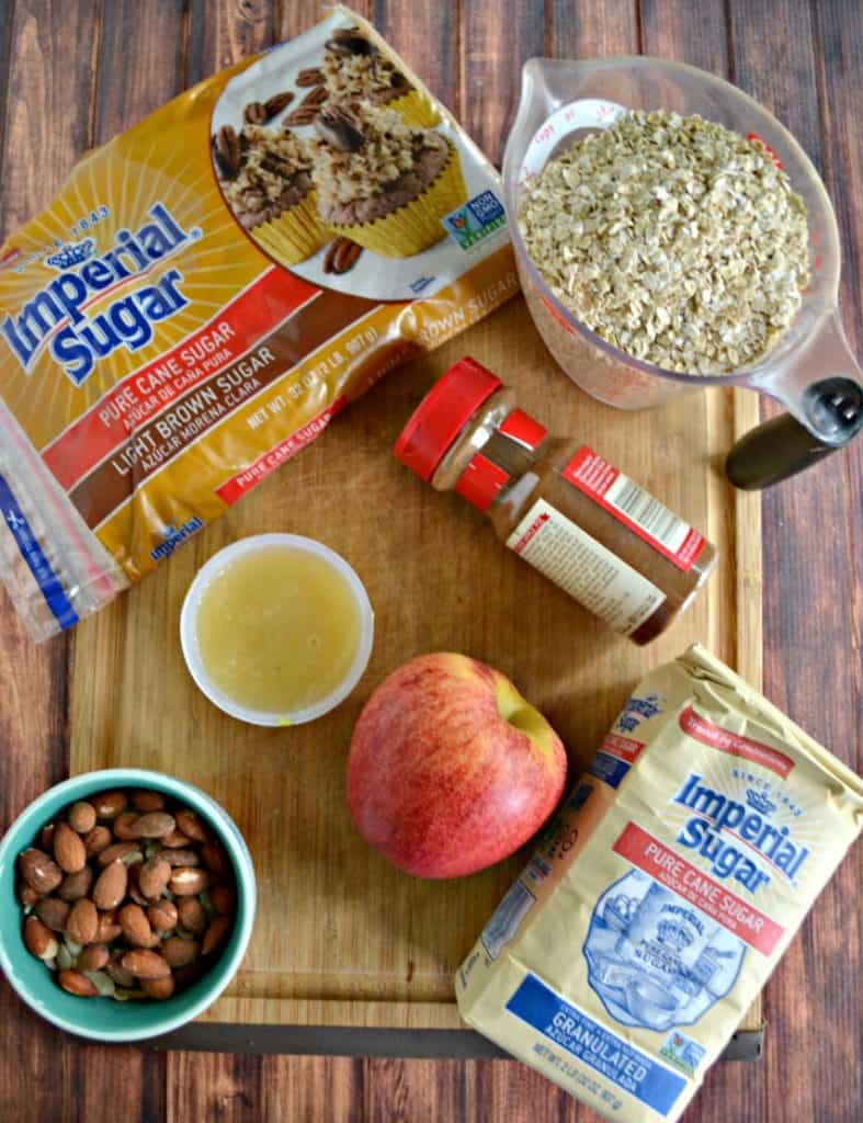 Apples, applesauce, oats, and Imperial Sugar make up this tasty Apple Pie Granola!