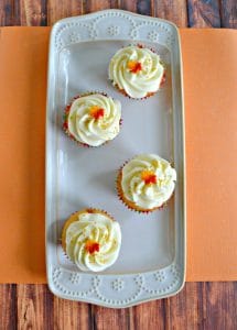 Bite into these awesome Caramel Cupcakes with Vanilla Frosting