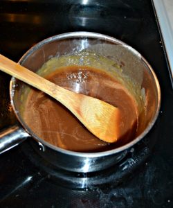 Homemade Caramel Sauce makes my Salted Caramel Apple Crisp out of this world!