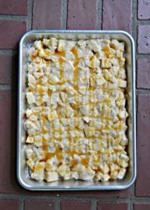 Grab your favorite sheet pan and make this easy Caramel Apple Sheet Cake!