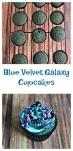 It's easy to make these gorgeous Blue Velvet Galaxy Cupcakes