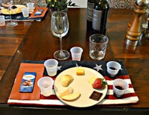 A fun idea is to pair a small bite (food item) with each wine during a wine tasting.
