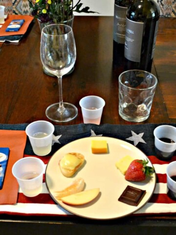 A fun idea is to pair a small bite (food item) with each wine during a wine tasting.