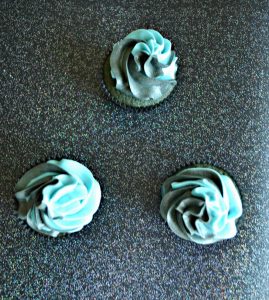 Blue Velvet Galaxy Cupcakes with two tone frosting