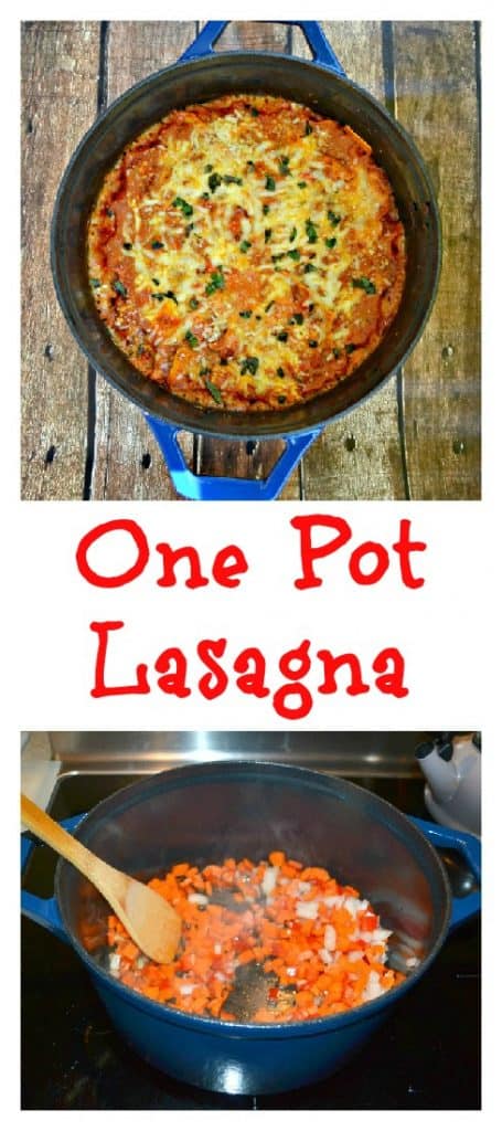 One Pot Lasagna is easy to make!