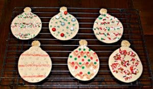 Grab your favorite sprinkles and make these fun Ornament Cinnamon Spice Sugar Cookies
