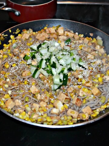 Spicy Soba Noodles with Corn, Cucumber, and Tofu