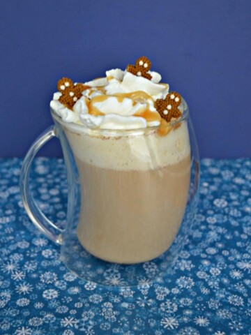 After just one sip this Gingerbread Spice Caramel Latte will be your new favorite holiday drink!