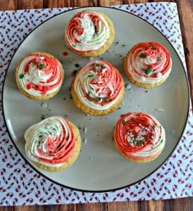 Looking for a holiday dessert? Try my Vanilla Cupcakes with Peppermint Swirl Frosting!