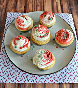 Bite into a Vanilla Cupcakes with Peppermint Swirl Frosting