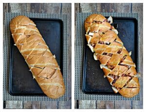 It's super easy to make Baked Brie, Bacon, and Cranberry Pull Apart Bread