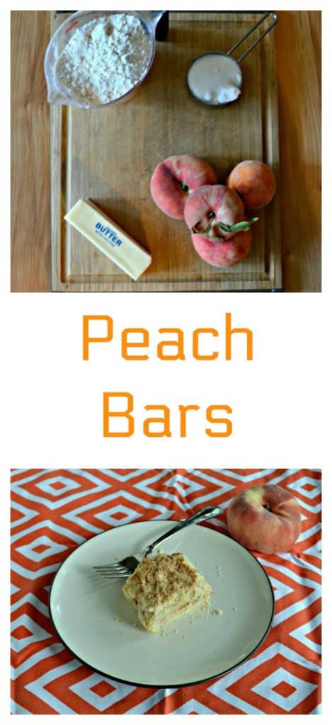 Peach Crumble Bars are perfect when fresh peaches are in season.