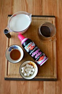 Everything you need to make a Caramel Marshmallow Latte