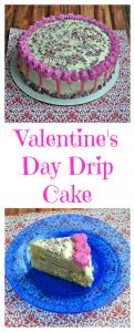 It only takes a few steps to make this super fun Valentine's Day Drip Cake!