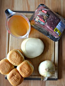 Everything you need to make delicious French Dip Sliders in the Slow Cooker or Instant Pot