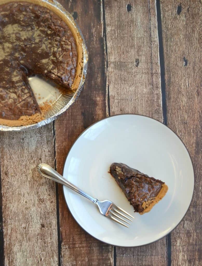 Brownie Pie is the perfect mash up between two favorite desserts.