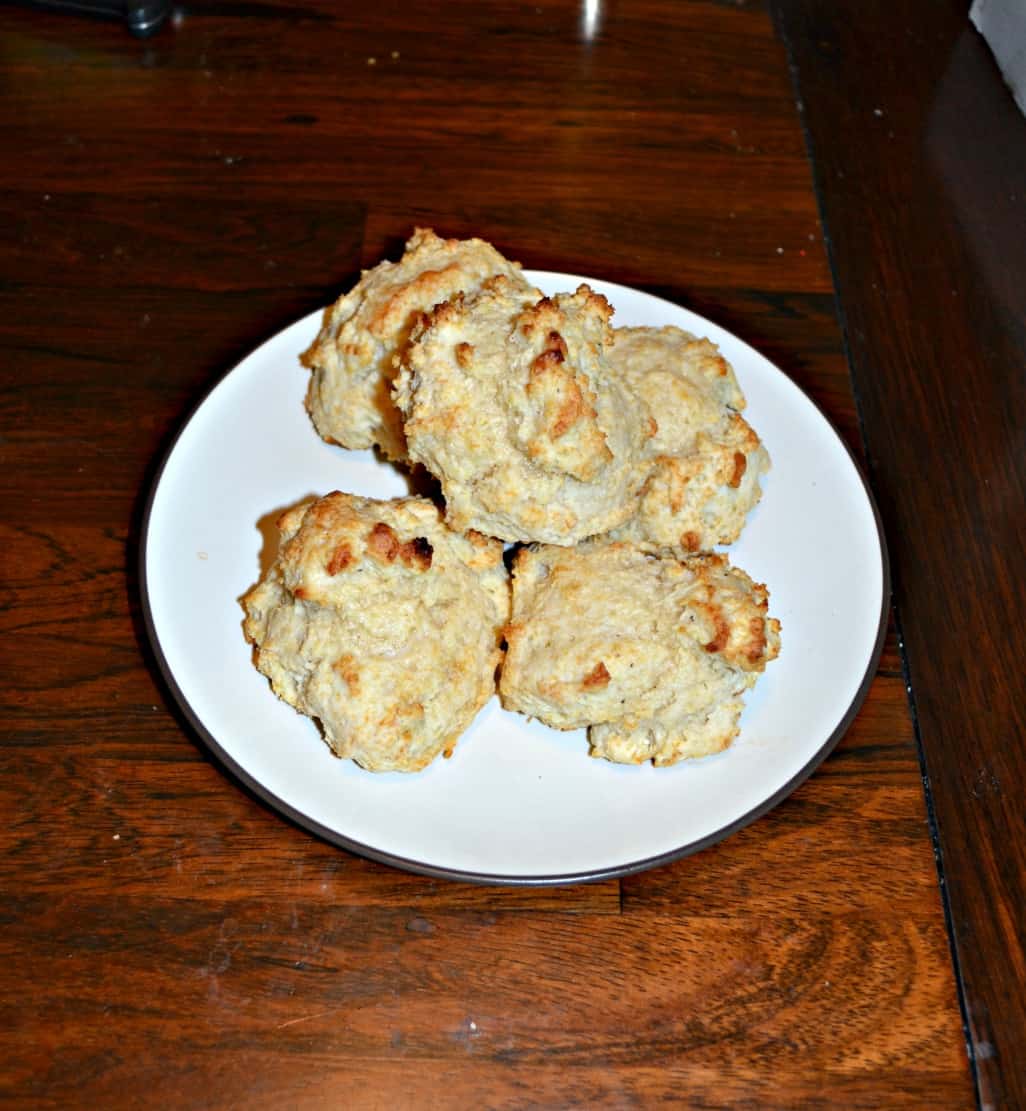 A plate of biscuits. 