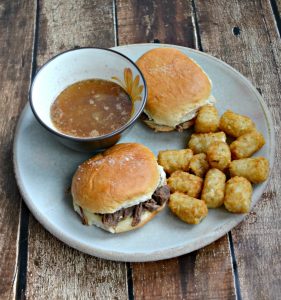 French Dip Sliders with au jus made in the slow cooker or Instant Pot