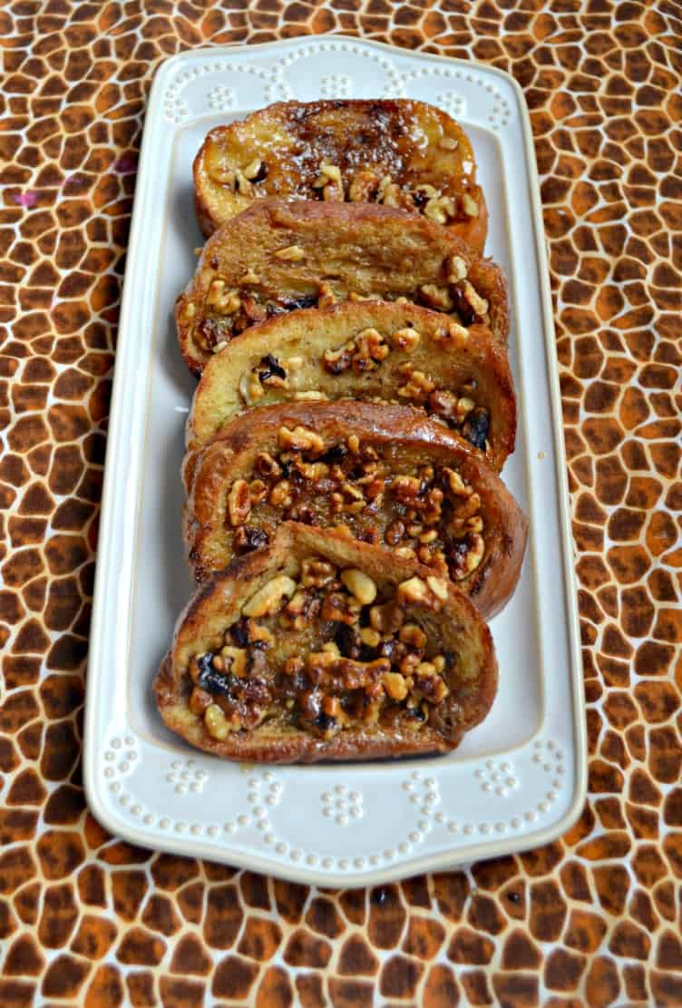 Caramel Walnut Baked French Toast #SpringSweetsWeek