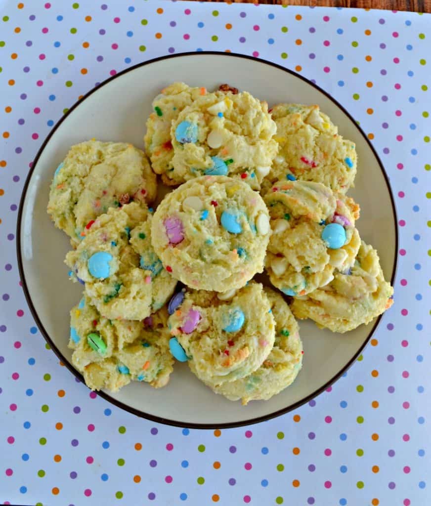 These Easter M&M's Cookies are fun and easy to make!