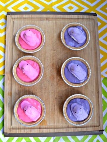 Whip up a batch of these super cute Pastel PEEPS Mini Pudding Pies for Easter!