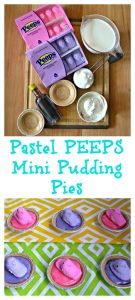 Pastel PEEPS Mini Pudding Pies