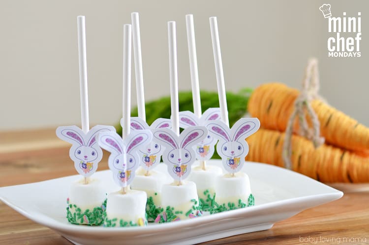 Easter Bunny Marshmallow Pops