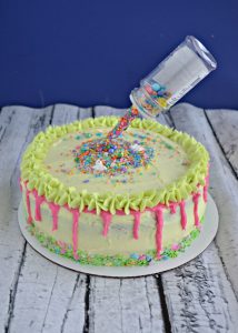 Welcome Spring with this super fun Anti-Gravity Drip Cake