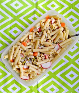 Grab your favorite seasonal veggies and make this Spring Pasta Salad