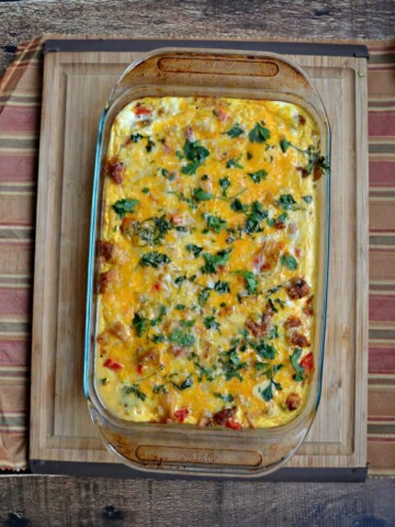 Grab a loaf of homemade bread and serve it along sie this Sausage, Egg, and Cheese Breakfast Casserole