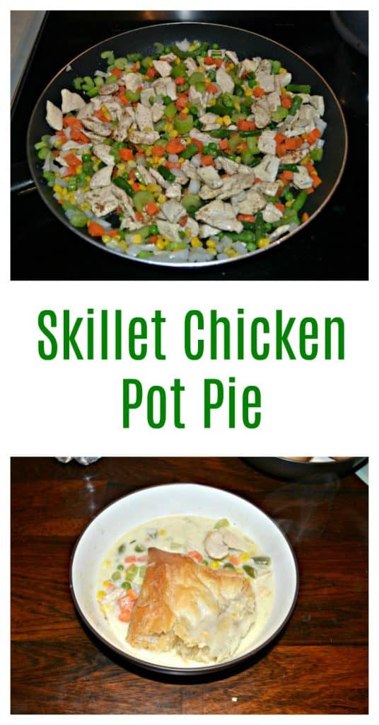 It's easy to make this Skillet Chicken Pot Pie with Puff Pastry
