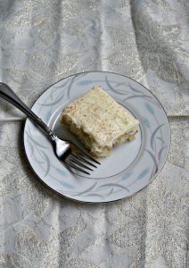 Grab a fork and dig into this tasty Cinnamon Roll Poke Cake