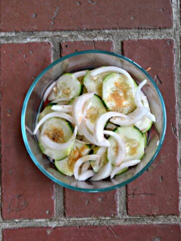 Whip up this easy and fresh Cucumber Onion Salad this summer!