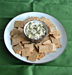 Grab your favorite chip or cracker and dip into this tasty Sour Cream and Onion Cheddar Dip