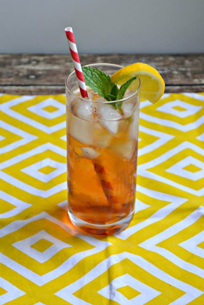 Cool off with a Sparkling Peach Iced Tea this summer!