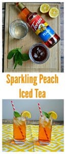 It's easy to make Sparkling Peach Iced Tea!
