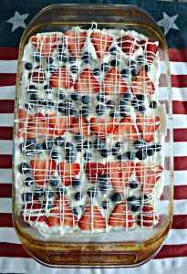 No Bake Patriotic Summer Berry Cake is so easy to make and your guests will love it!