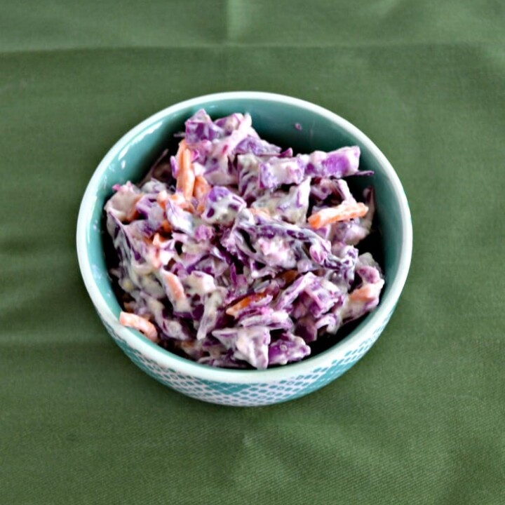 Red Cabbage Cole Slaw is a delicious summer side!