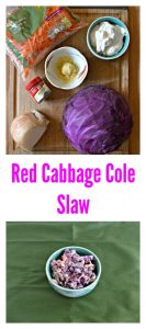 Everything you need to make Red Cabbage Cole Slaw