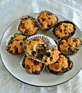 Take a bite out of these awesome Air Fryer Oatmeal Almond Chocolate Chip Muffins!