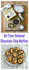 It's easy to make Air Fryer Oatmeal Chocolate Chip Muffins!