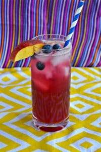 Sit by the pool and sip on this Blueberry Peach Lemonade