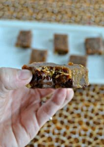 Chewy caramels filled with walnuts and chocolate