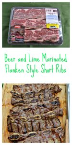 Beer and Lime Marinated Flanken Style Short Ribs